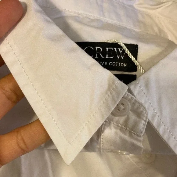 J.Crew Garcon Shirt Cotton Poplin Size 8 White Generative Cotton Shirt - Picture 7 of 7